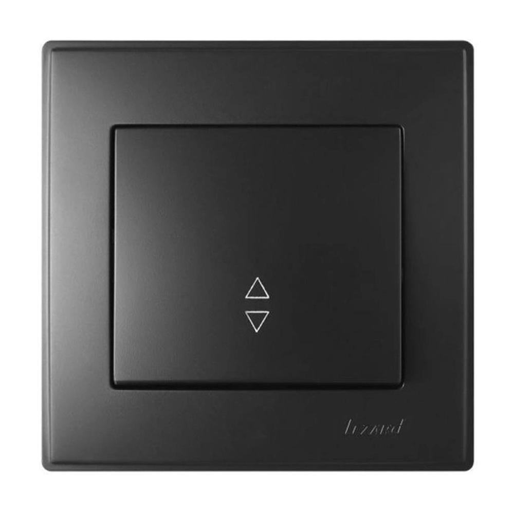 Выключатель Lezard Lesya 1-клавишный проходной Антрацитовый