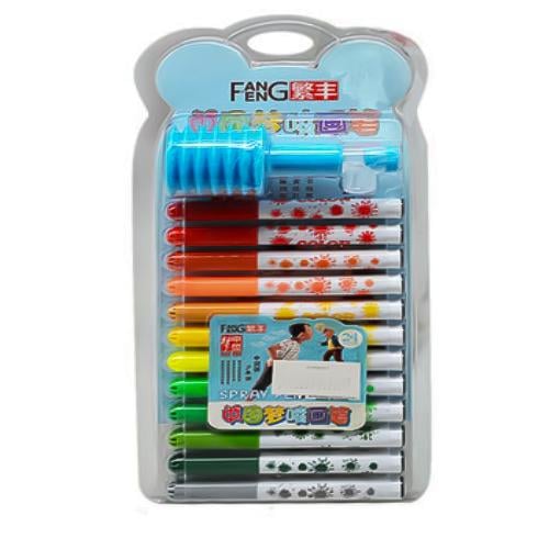 Фломастери Spray pen Stenson ST02423 з помпою 18 шт. (553662)