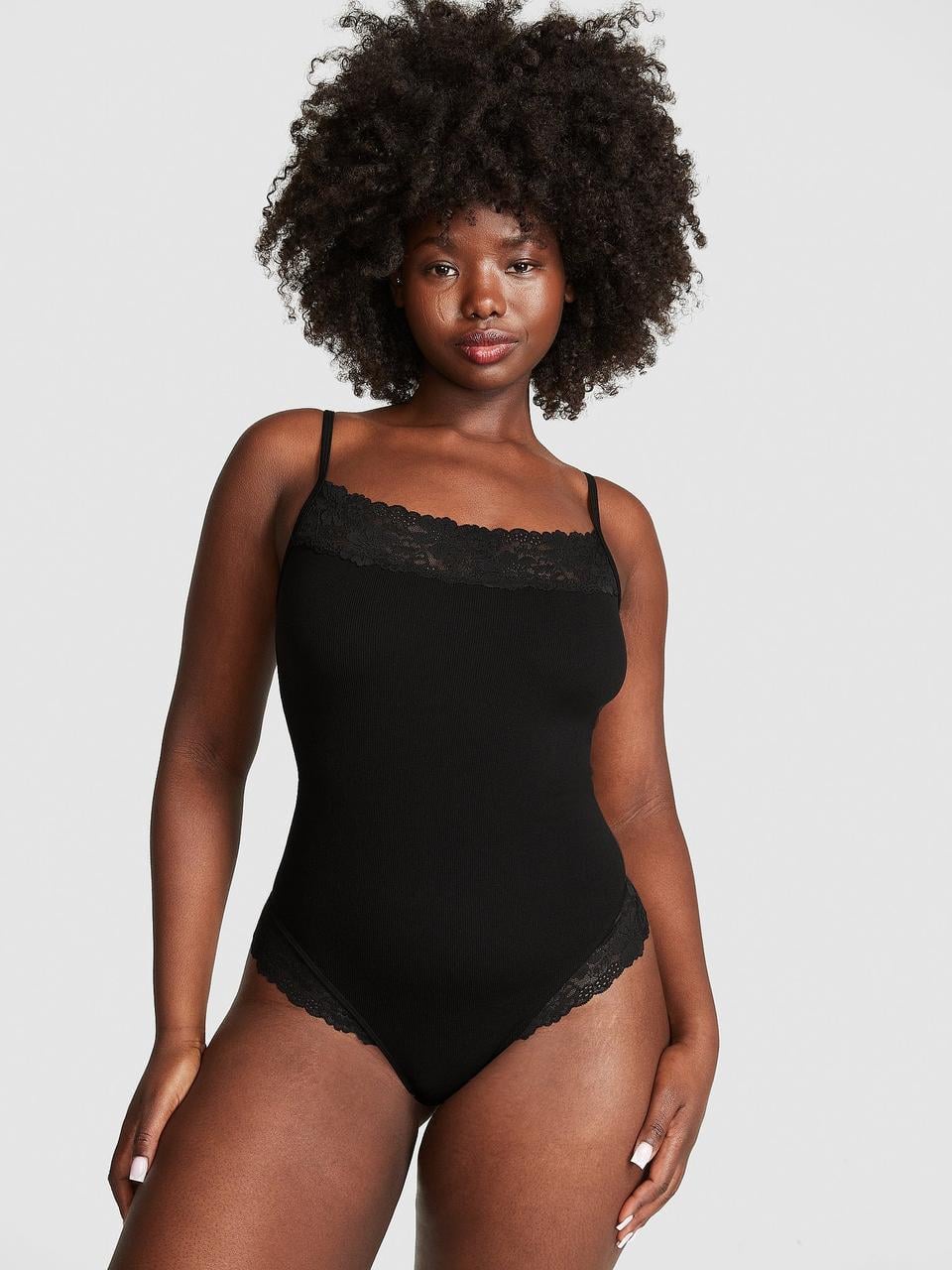 Комбидресс Victoria's Secret WINK SEAMLESS RIB XS Черный (2229626625)