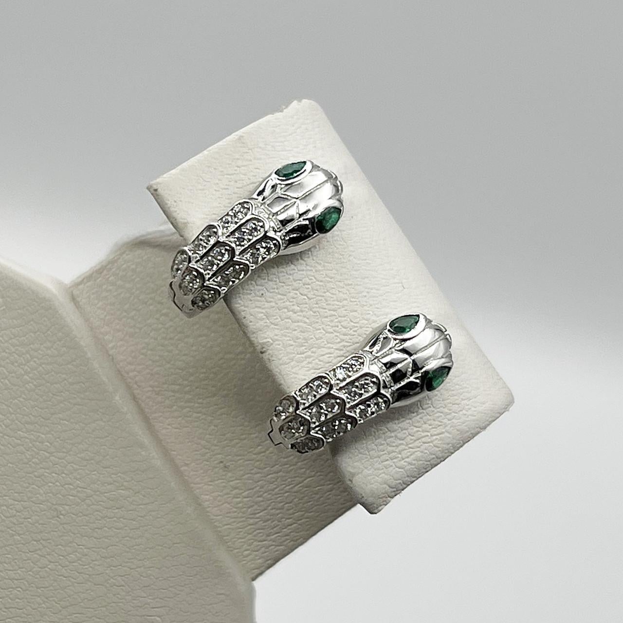 Серебряные серьги Змея с кубическим цирконием 3,54 г (2563275274)