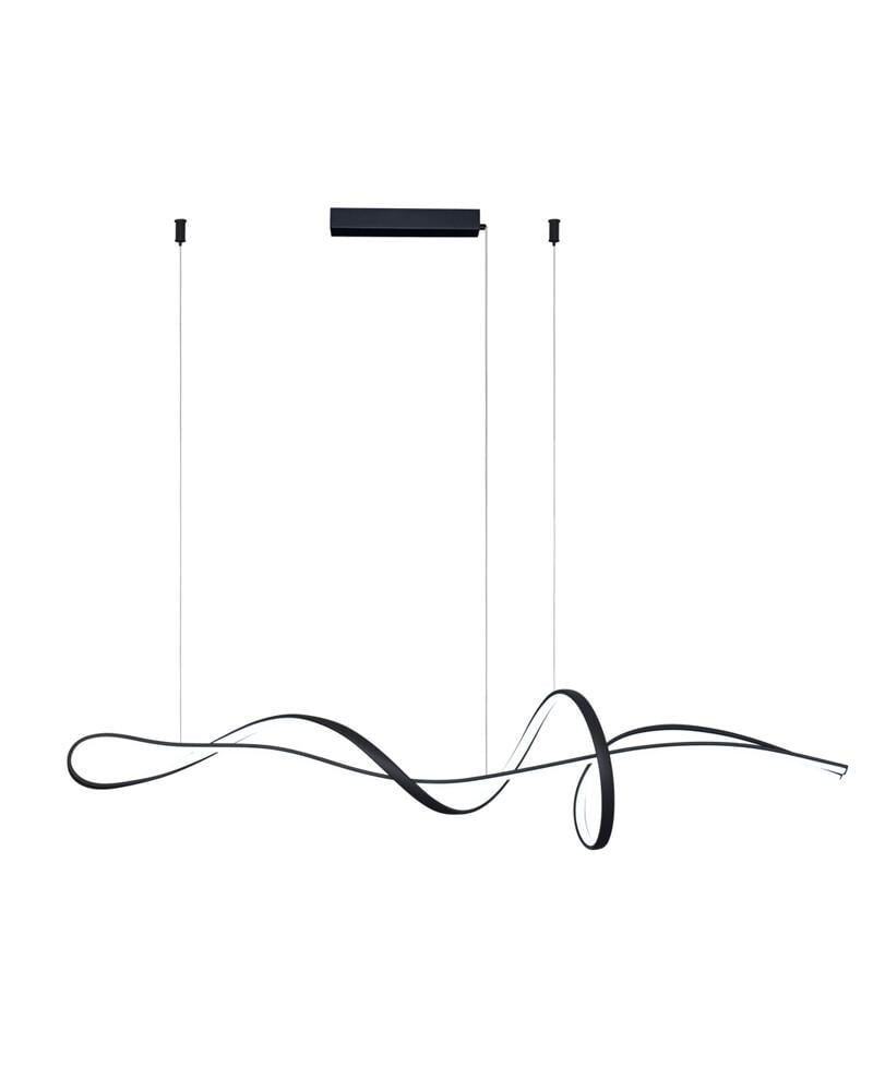 Люстра Italux PND-23523-BK Mila LED 1x40W 3000K-6000K 3700Lm IP20 Черный (27471998)