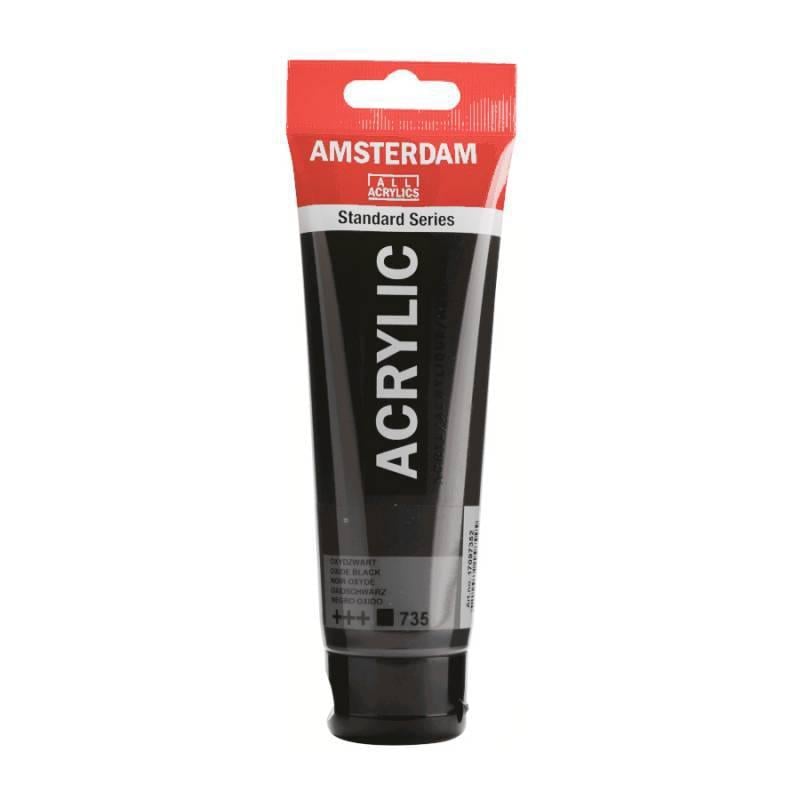 Акриловая краска Amsterdam Royal Talens 120 мл 735 Оксидный черный (Az1-8712079158545)