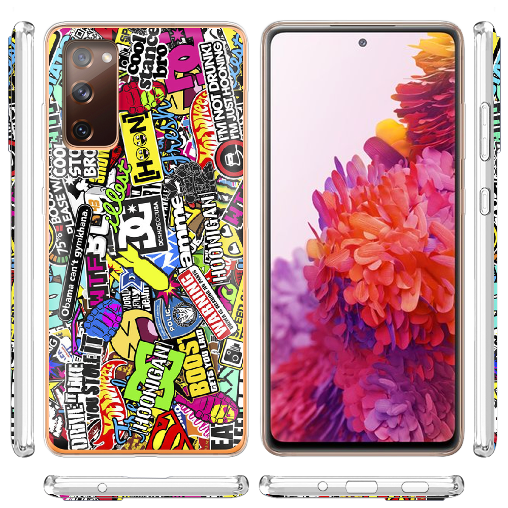 Чохол Boxface Samsung G780 Galaxy S20 FE Multicolored Inscriptions Прозорий силікон (41035-up880-41035) - фото 3