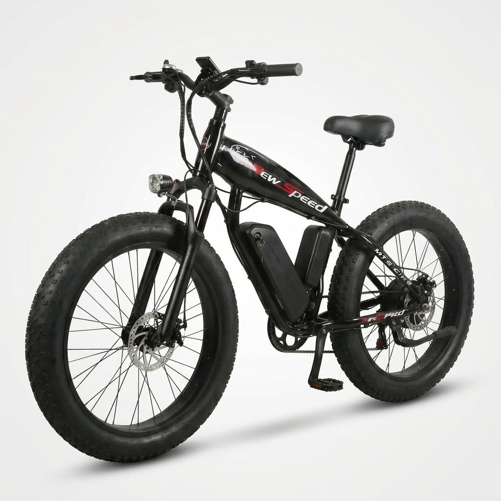Велосипед електричний New Speed fatbike 1000W 48V 13 Ah Чорний (74067)