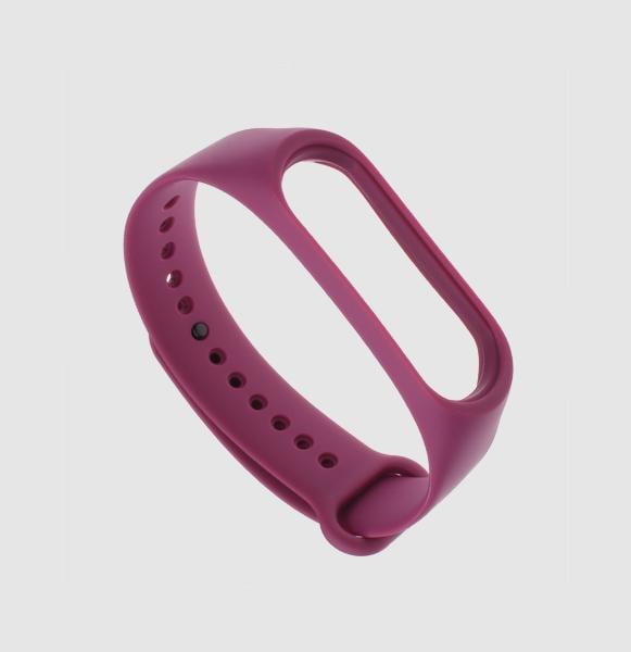 Ремешок для смарт-часов Xiaomi Mi Smart Band 6/5 силиконовый Бордовый (2419P)