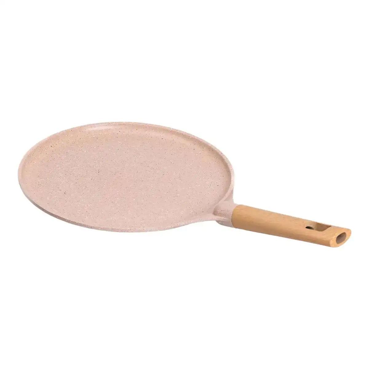 Млинна сковорідка MGC з мармуровим антипригарним покриттям алюмінієва ⌀28 см Світло-рожевий - фото 3 Млинна сковорідка MGC з мармуровим антипригарним покриттям алюмінієва ⌀28 см Світло-рожевий - фото 3