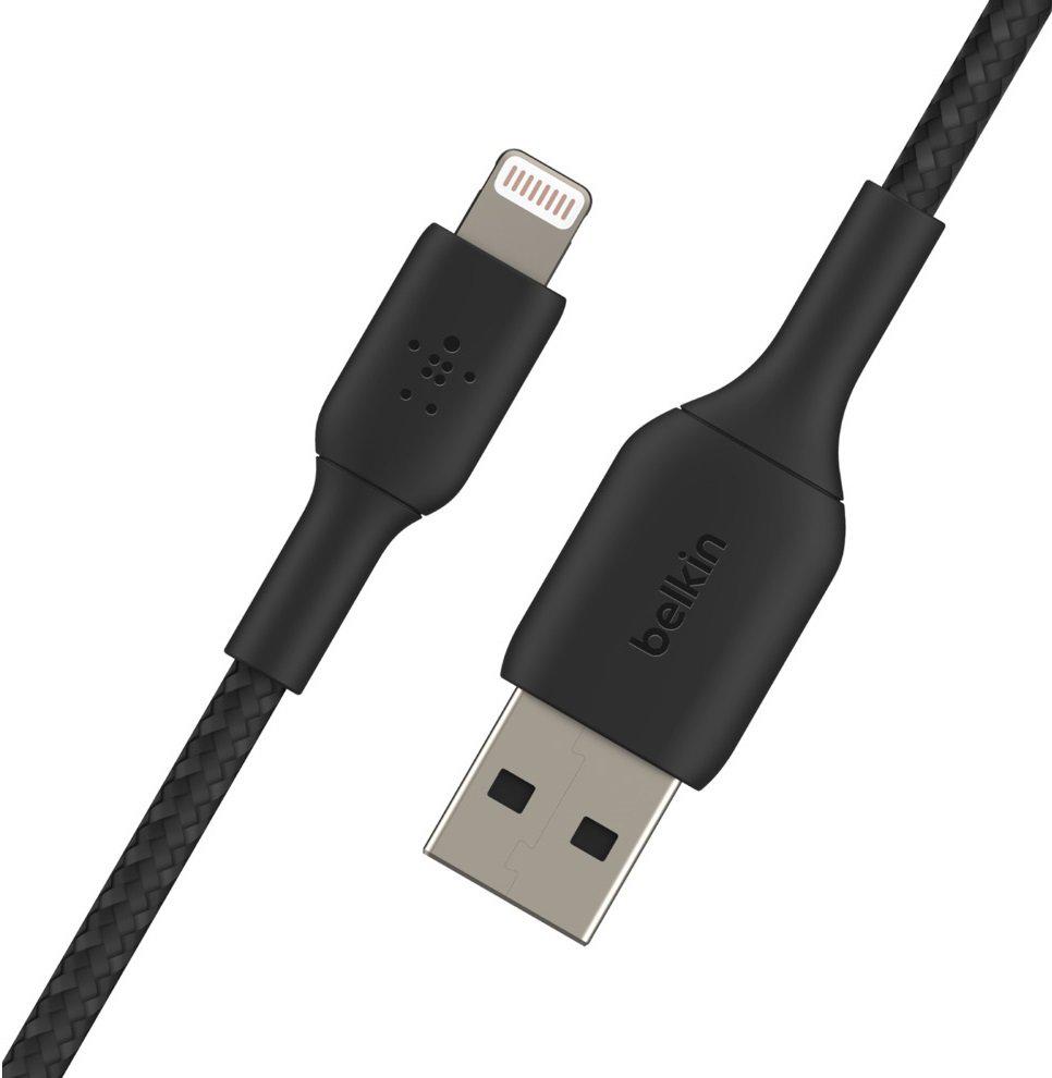 Кабель Belkin USB-A/Lightning BRAIDED 2 м Black - фото 6 Кабель Belkin USB-A/Lightning BRAIDED 2 м Black - фото 6