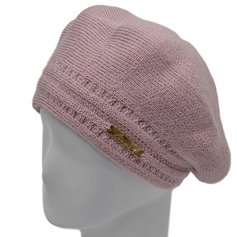 Берет шерстяной Lirus Алина Пудровый (70267)