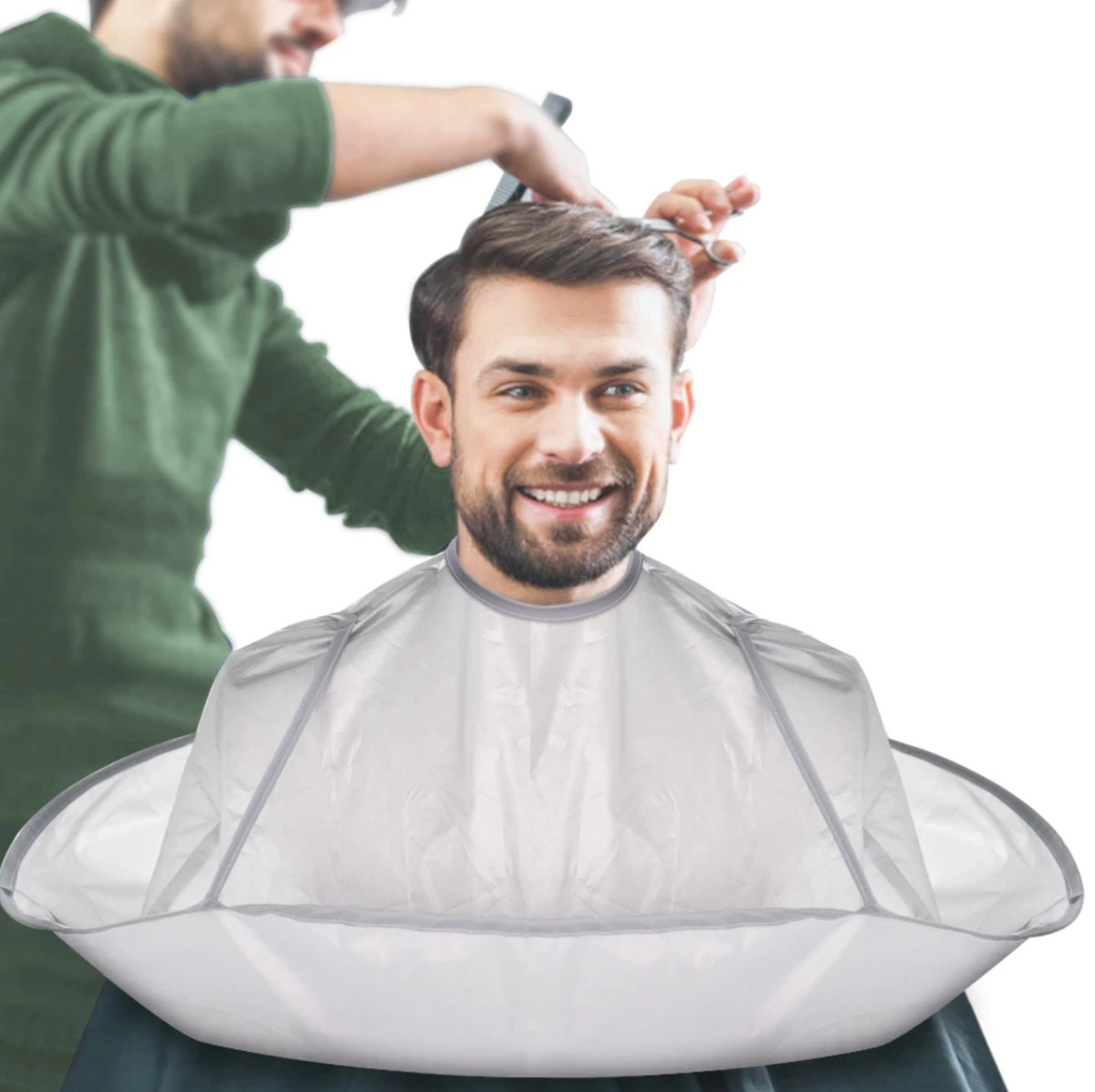 Фартук накидка для стрижки волос 5910 60 см Серый (4259114) - фото 7 Фартук накидка для стрижки волос 5910 60 см Серый (4259114) - фото 7