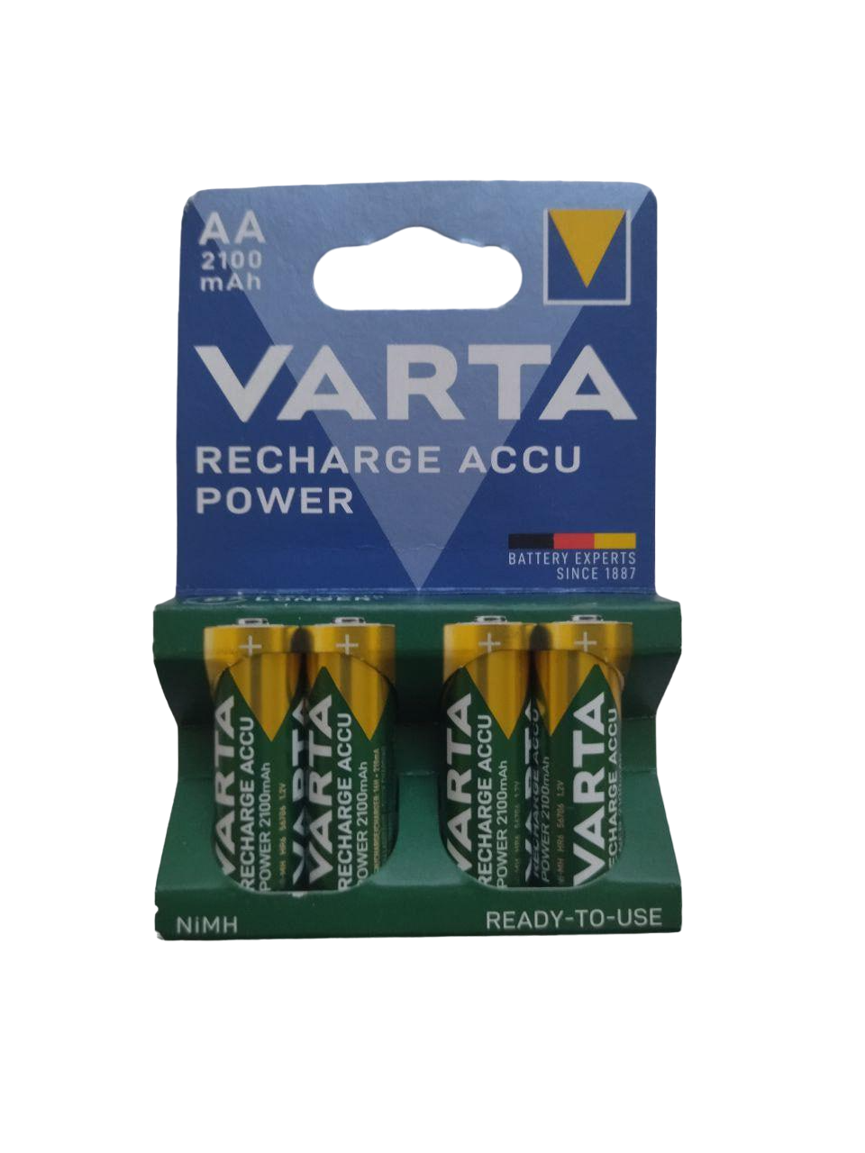 Аккумулятор Varta Recharge Accu 2100 mAh AA/HR6 NiMH 1,2V 4 шт. Green (9074197)