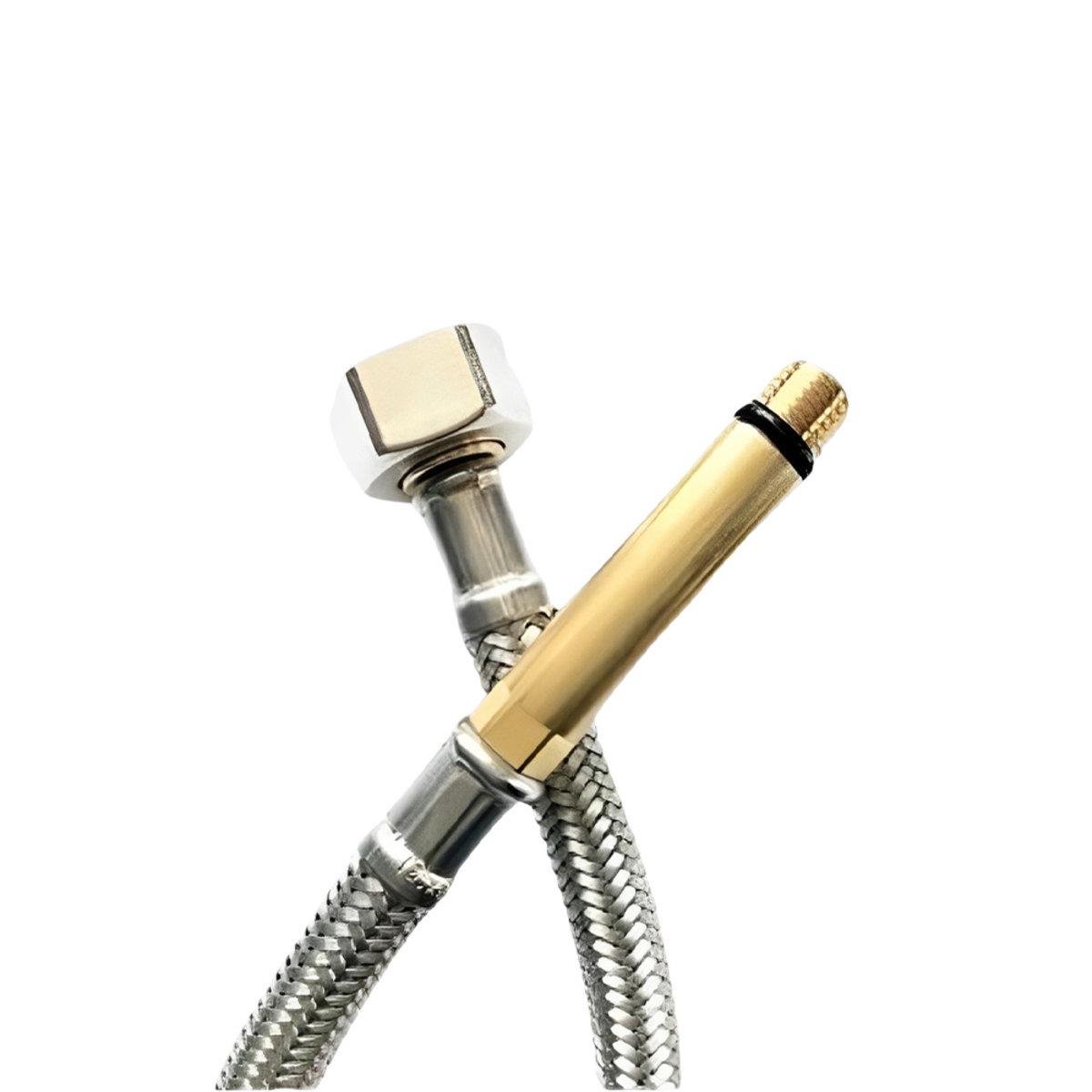 Шланг для воды Kottmann M10x1/2 нержавеющая сталь НВ длинный штуцер 80 см (PUD-GS8080.449)