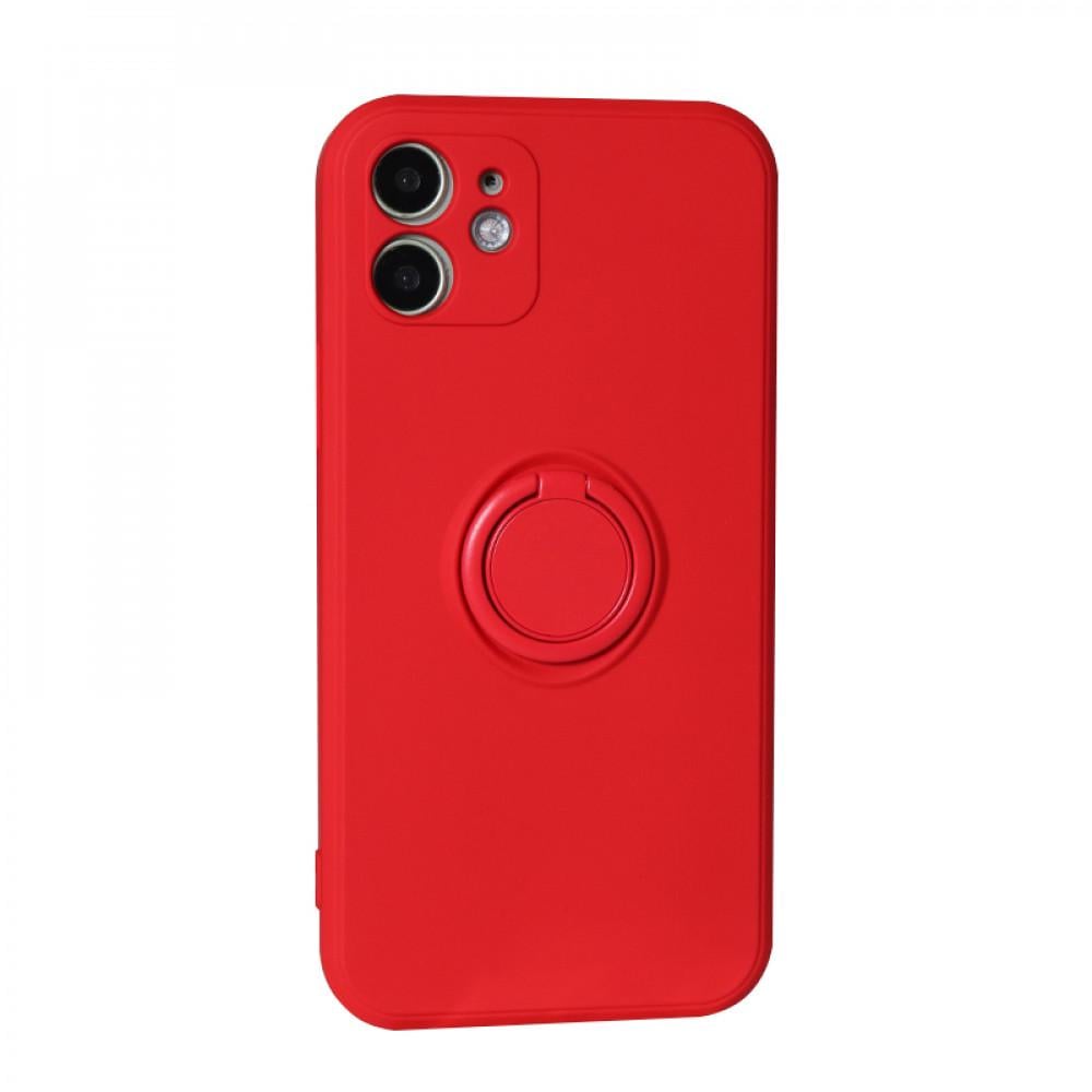 Чохол для Apple iPhone 12 Ring Silicone Series Red