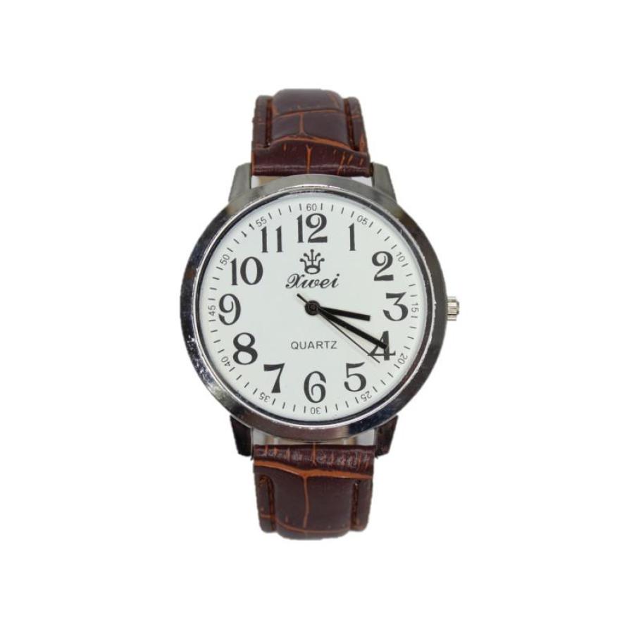 Часы мужские на ремешке d-40 Silver White Brown (3592)