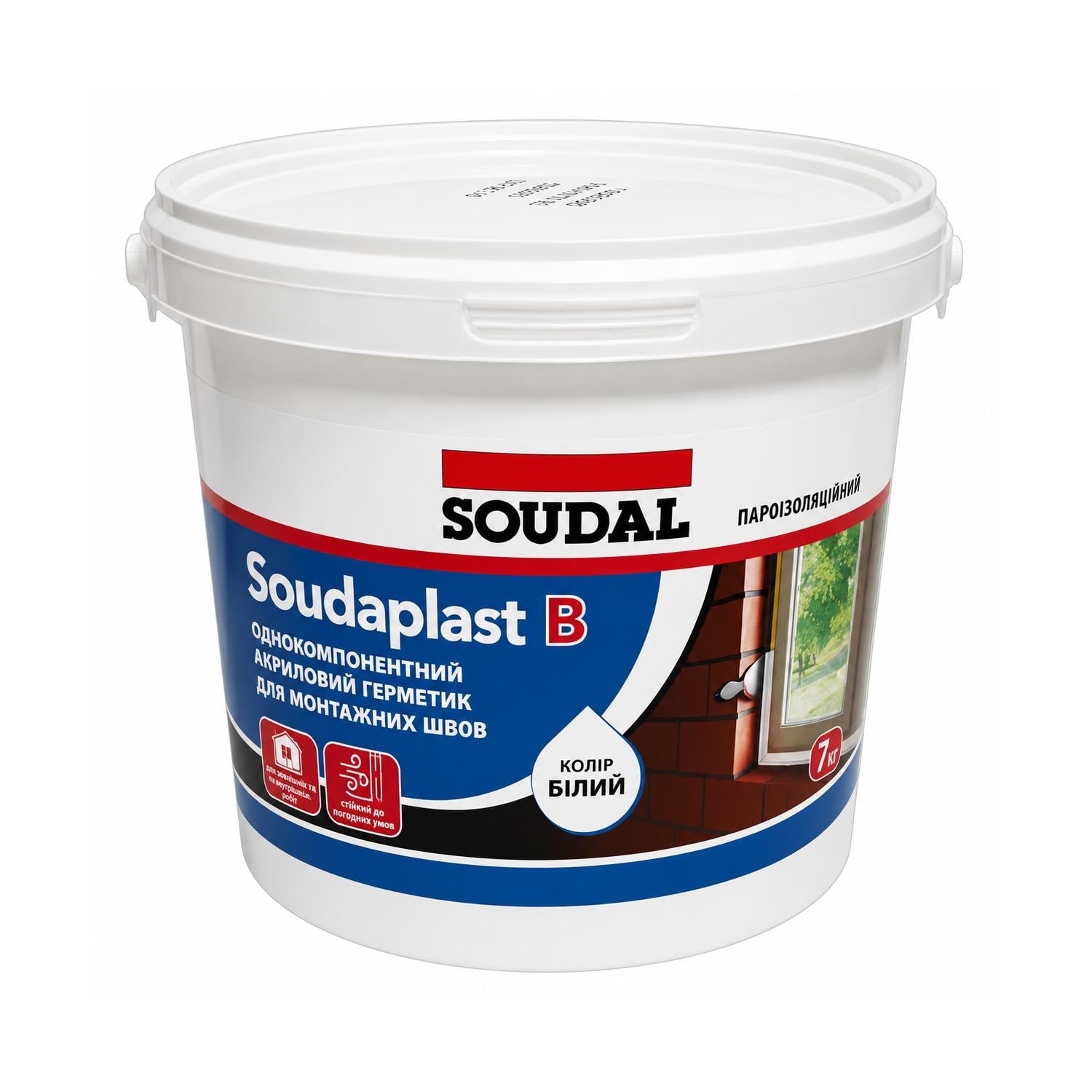 Герметик-мастика для внутренних работ SOUDAL Soudaplast B полиакрилат 7 кг 2 шт. Белый (0000200000000087301)