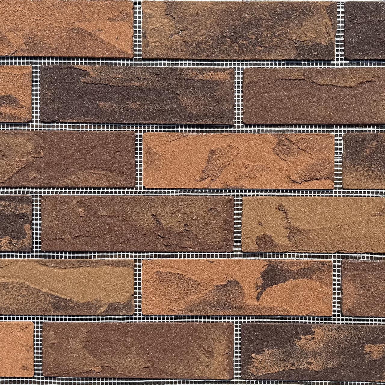 Декоративный кирпич гибкий Клинкер на сетке МК-К1 (3052984055)