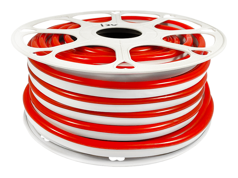 Неон світлодіодний AVT 55-R 8x16 мм 120 LED 2835 12V 8 Вт/м IP65 бухта 25 м Червоний (8915)