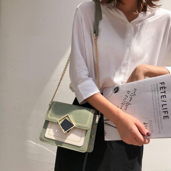 Женская сумка-клатч с цепочкой M00168-1 Хаки - фото 5