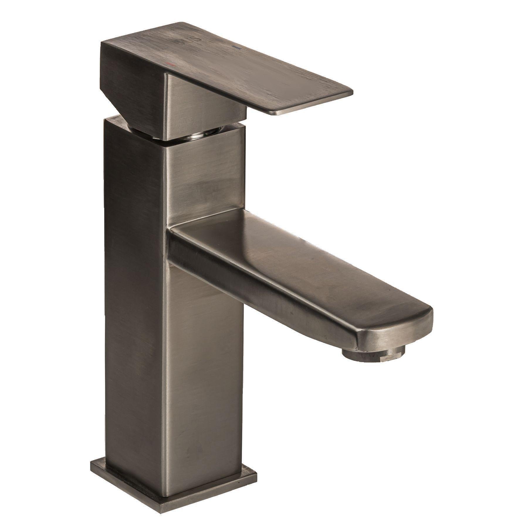 Смеситель для умывальника из нержавеющей стали GLux Sicilia SBQ-101 Сатин (15051)