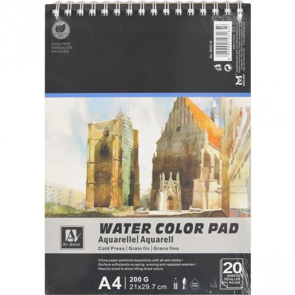 Альбом для акварели Water Color Pad 20 л. 200 г/м² (6003-W)