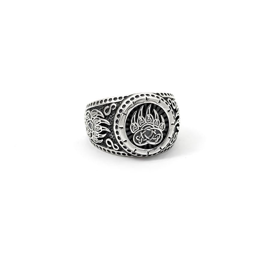Кольцо Maxi Silver 8776 SE Оберег Велеса р. 19,5 (8877685)