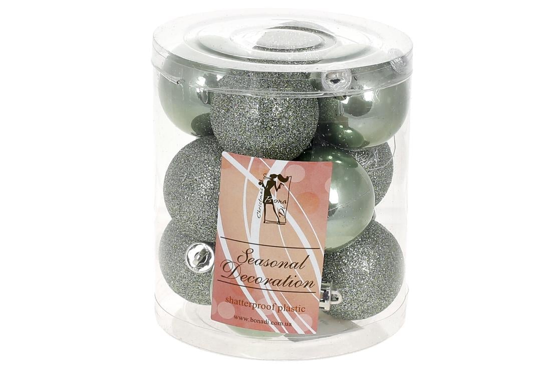 Набор новогодних шаров BonaDi пластик 12 шт. D 4 см (147-529)