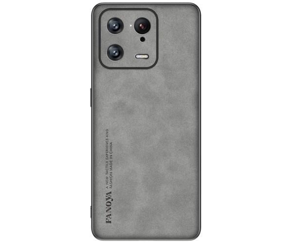 Шкіряний чохол - накладка Fanoya для Xiaomi 13 Pro Сірий