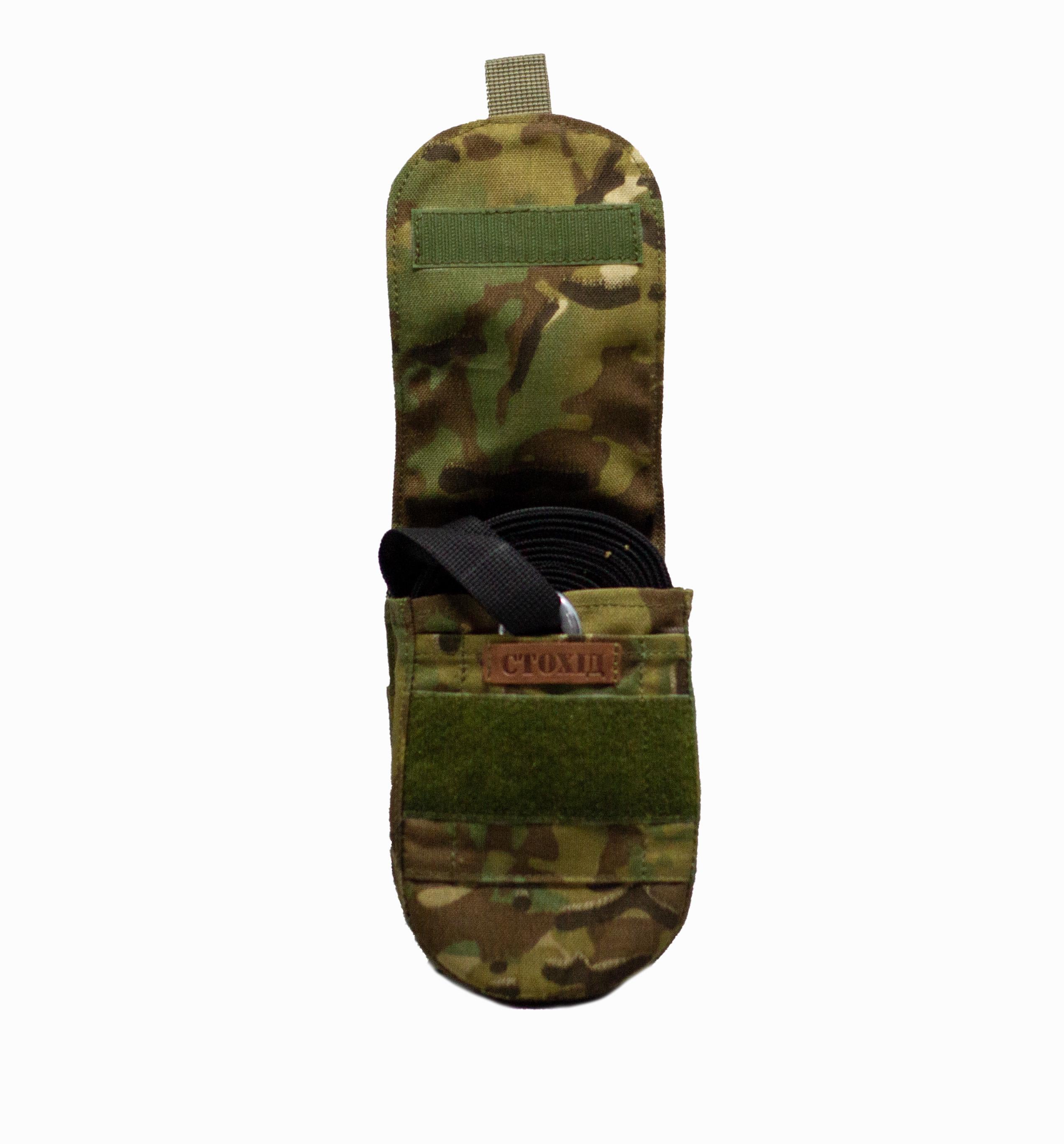 Стропа эвакуационная с подсумком и двумя карабинами 2,5 см 6 м Мультикам (9215935)