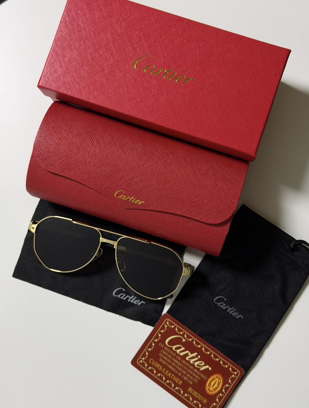 Сонцезахисні окуляри чоловічі Cartier CT0461S 001 (762210) (34467285)