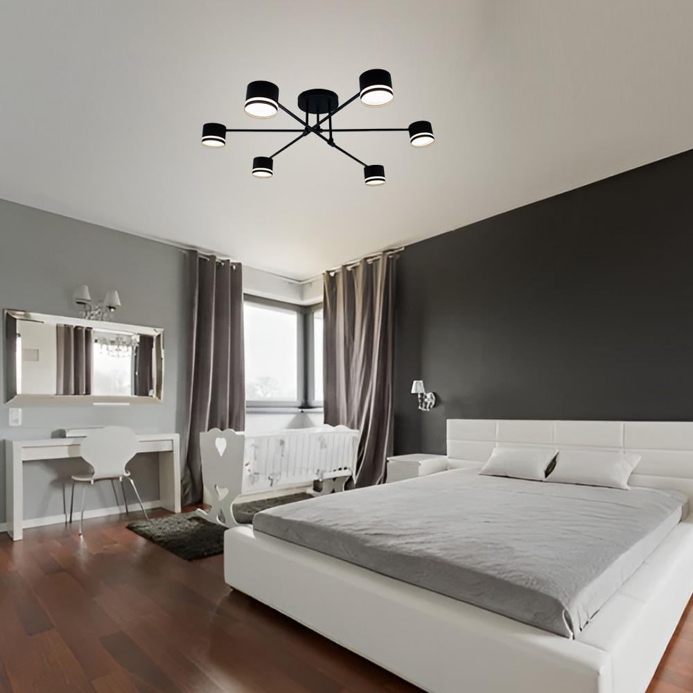 Люстра на 6 ламп ESLLSE GUSTAV 6xGX53 R 850x240 мм Чорний (10490) - фото 8