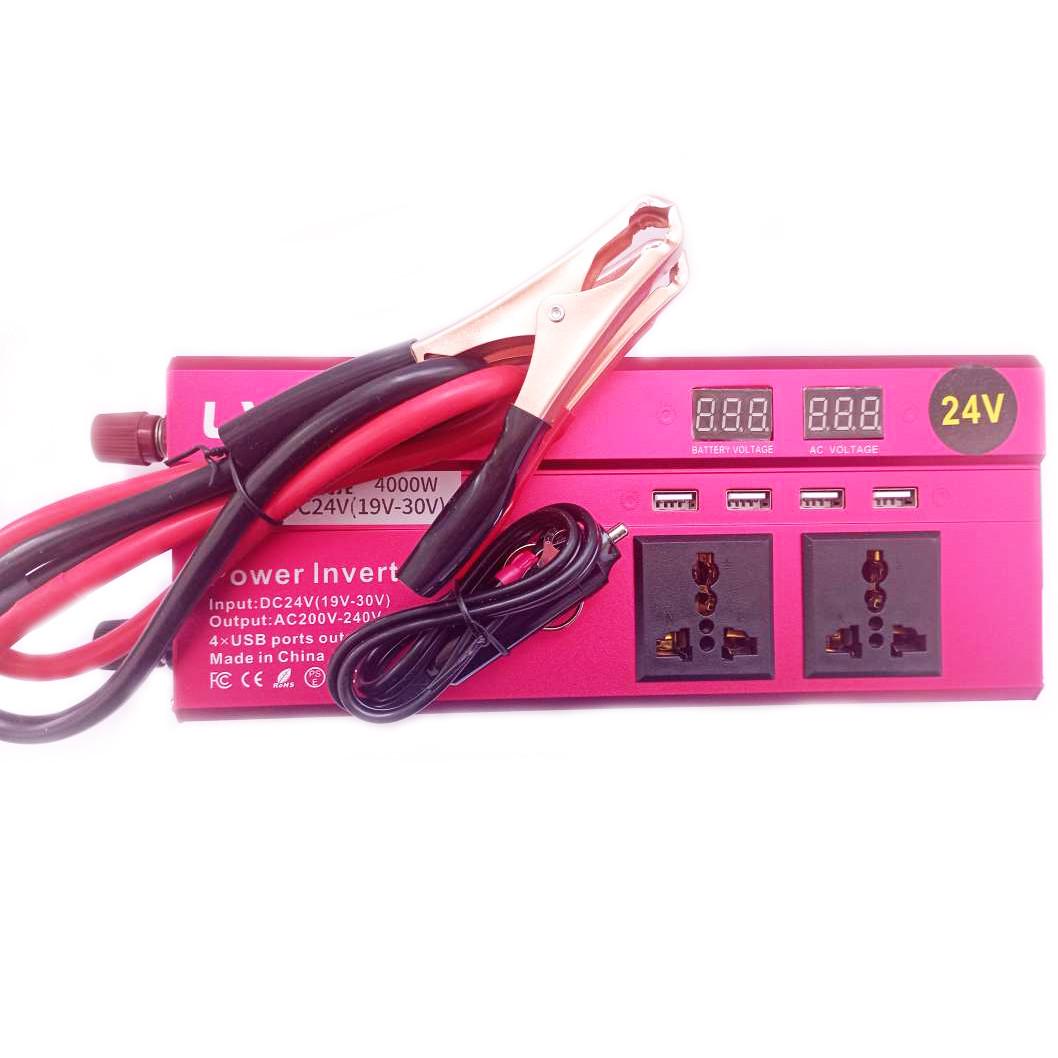 Автомобильный инвертор Lvyuan Power Inverter 013 c 24V на 220V 4000W модифицированная синусоида Red (11040) - фото 2 Автомобильный инвертор Lvyuan Power Inverter 013 c 24V на 220V 4000W модифицированная синусоида Red (11040) - фото 2