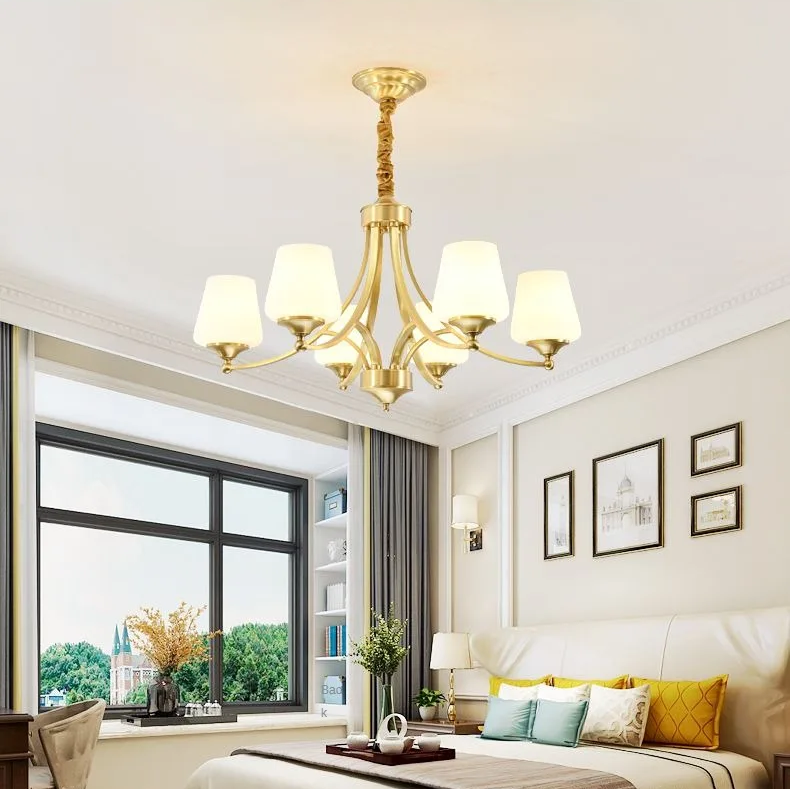 Люстра потолочная Звон LED 5027 6 плафонов Золотой (7038051)