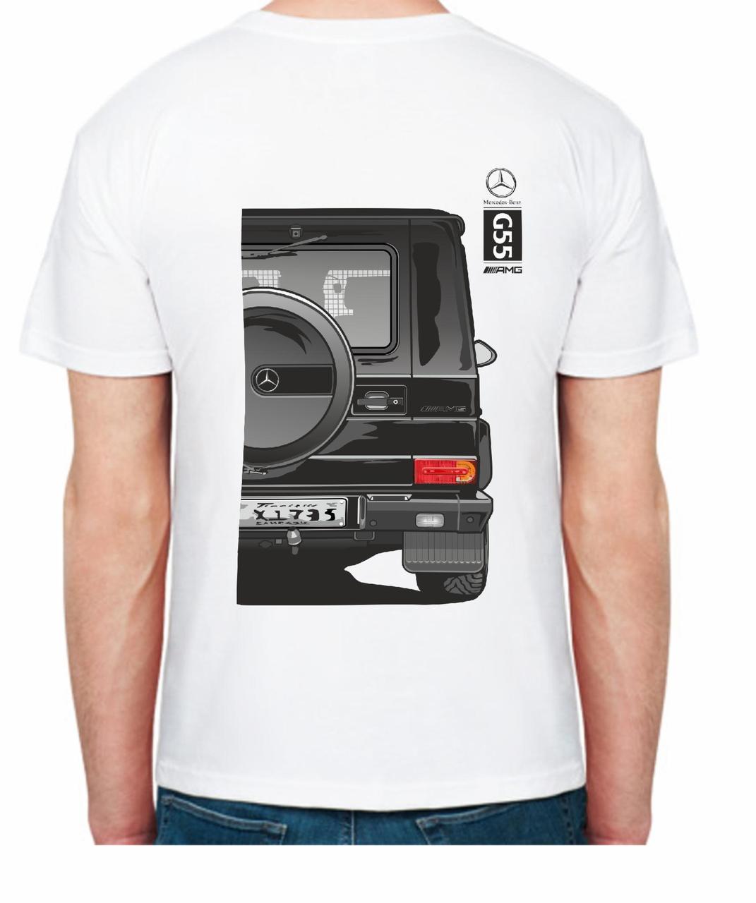 Футболка мужская Avtolife Mercedes-Benz G55 AMG FR 207255 M Черный/Белый (2496231525) - фото 2 Футболка мужская Avtolife Mercedes-Benz G55 AMG FR 207255 M Черный/Белый (2496231525) - фото 2