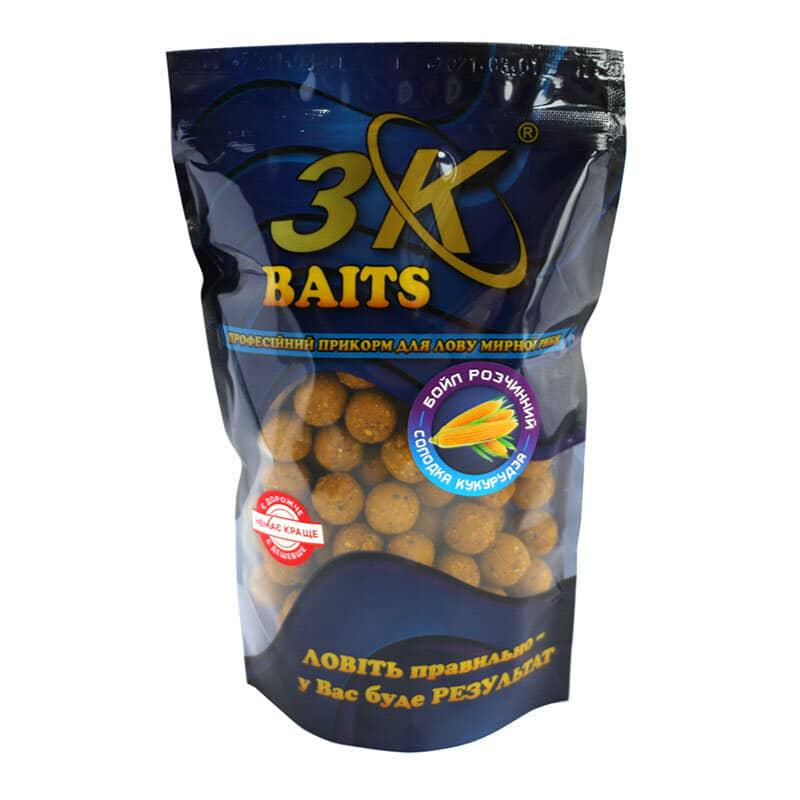 Бойл розчинний 3KBaits Солодка кукурудза 16 мм 400 г (3KB1252)