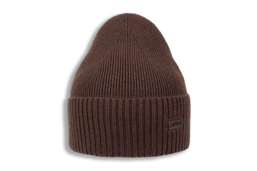 Шапка молодежная Apex АРКТИК кашемировая с отворотом утепленная флисом one size Темно-коричневый (282218) - фото 1 Шапка молодежная Apex АРКТИК кашемировая с отворотом утепленная флисом one size Темно-коричневый (282218) - фото 1