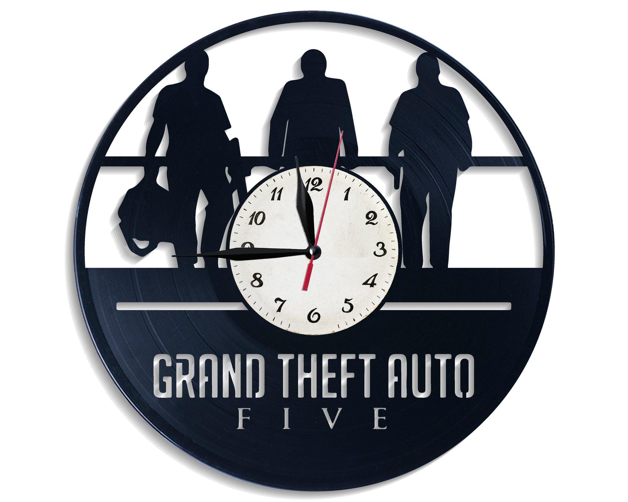 Часы настенные GTA Grand Theft Auto 2651 из виниловой пластинки