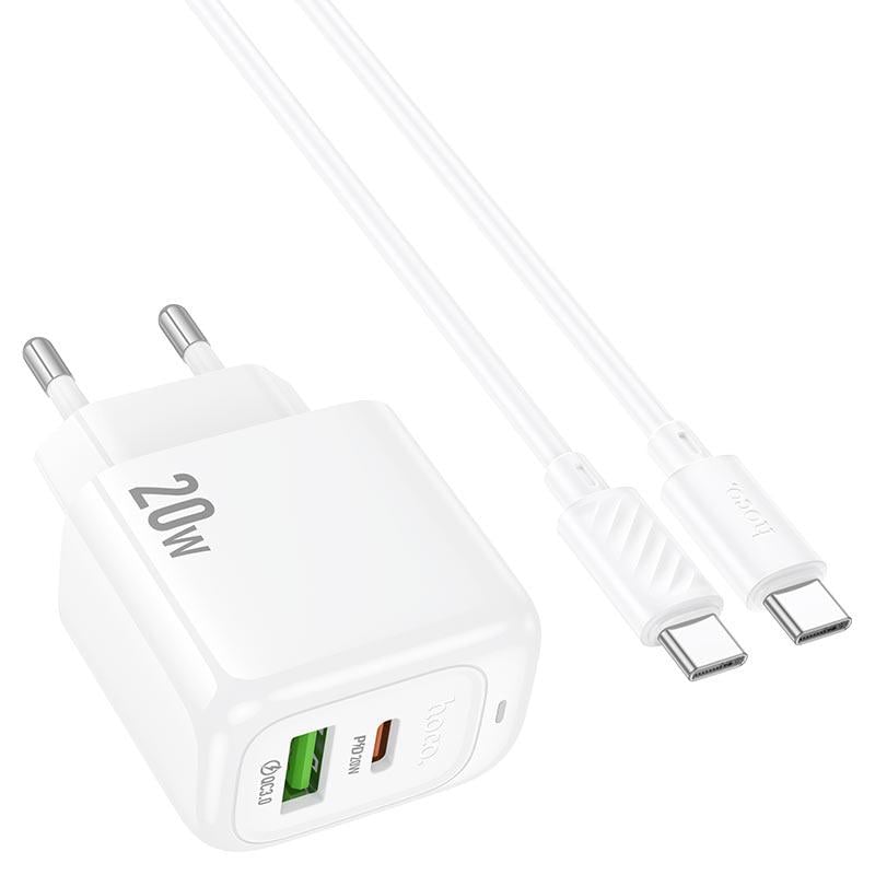 Зарядное устройство сетевое Hoco CS54A Surplus PD20W+QC3.0 charger set C to C (6942007631532)