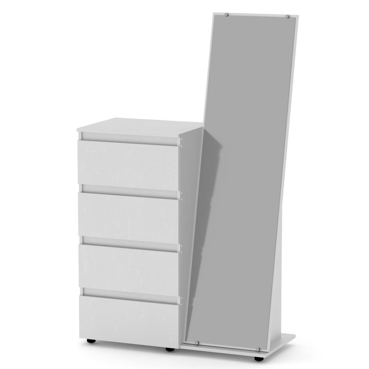 Комод з дзеркалом Компаніт альба Білий - фото 1