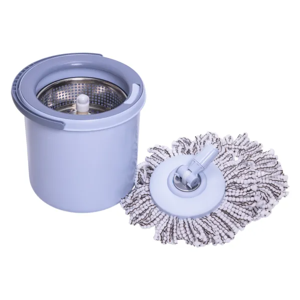 Комплект для уборки швабра веревочная и ведро с отжимом Голубой (HP-35015-21) - фото 2 Комплект для уборки швабра веревочная и ведро с отжимом Голубой (HP-35015-21) - фото 2