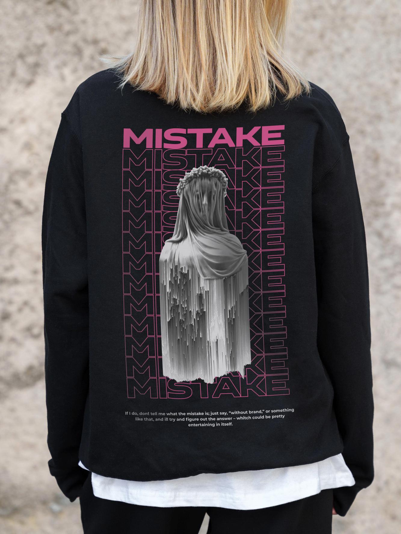 Світшот оверсайз з принтом Without Mistake 2XL/3XL Black (2XL/3XL8055632) - фото 7