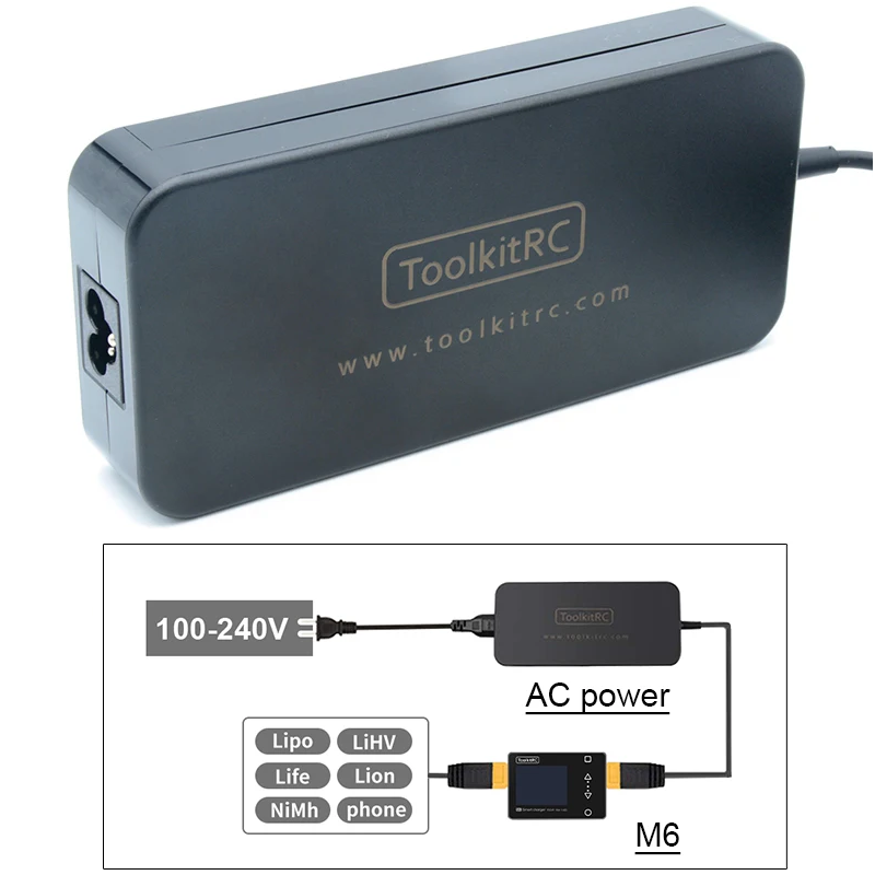 Блок питания ToolKitRC ADP200 FPV 200W 19,5V 10,3А - фото 4