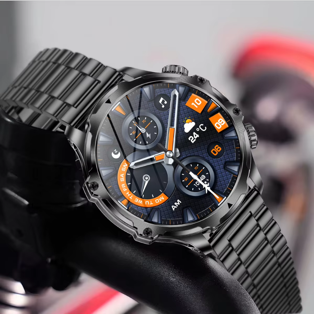 Смарт-годинник чоловічий військовий Modfit Tactic Blaze з компасом/функцією дзвінка та ремінцями 2 шт. залізний і силіконовий Чорний (1077-0322) - фото 19 Смарт-годинник чоловічий військовий Modfit Tactic Blaze з компасом/функцією дзвінка та ремінцями 2 шт. залізний і силіконовий Чорний (1077-0322) - фото 19