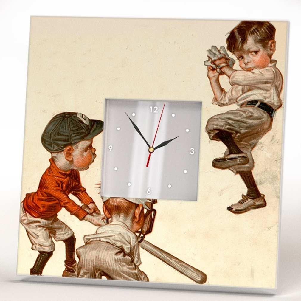 Часы настенные WonderCloud бейсбол винтаж 260x260 мм (C00130)