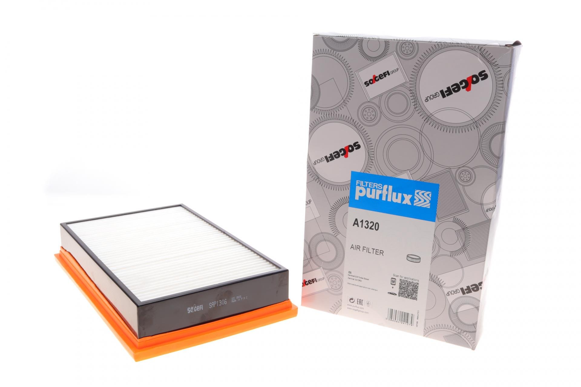 Фильтр воздушный PURFLUX для Kia Carnival 2,9 TD/CRDI 99-06- (A1320)