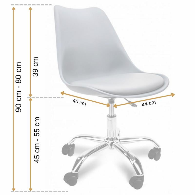 Крісло на колесах Сірий (333260) - фото 10