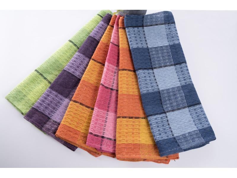 Набор полотенец вафельных кухонных Клетка 12 шт. 6291 (DR008933)