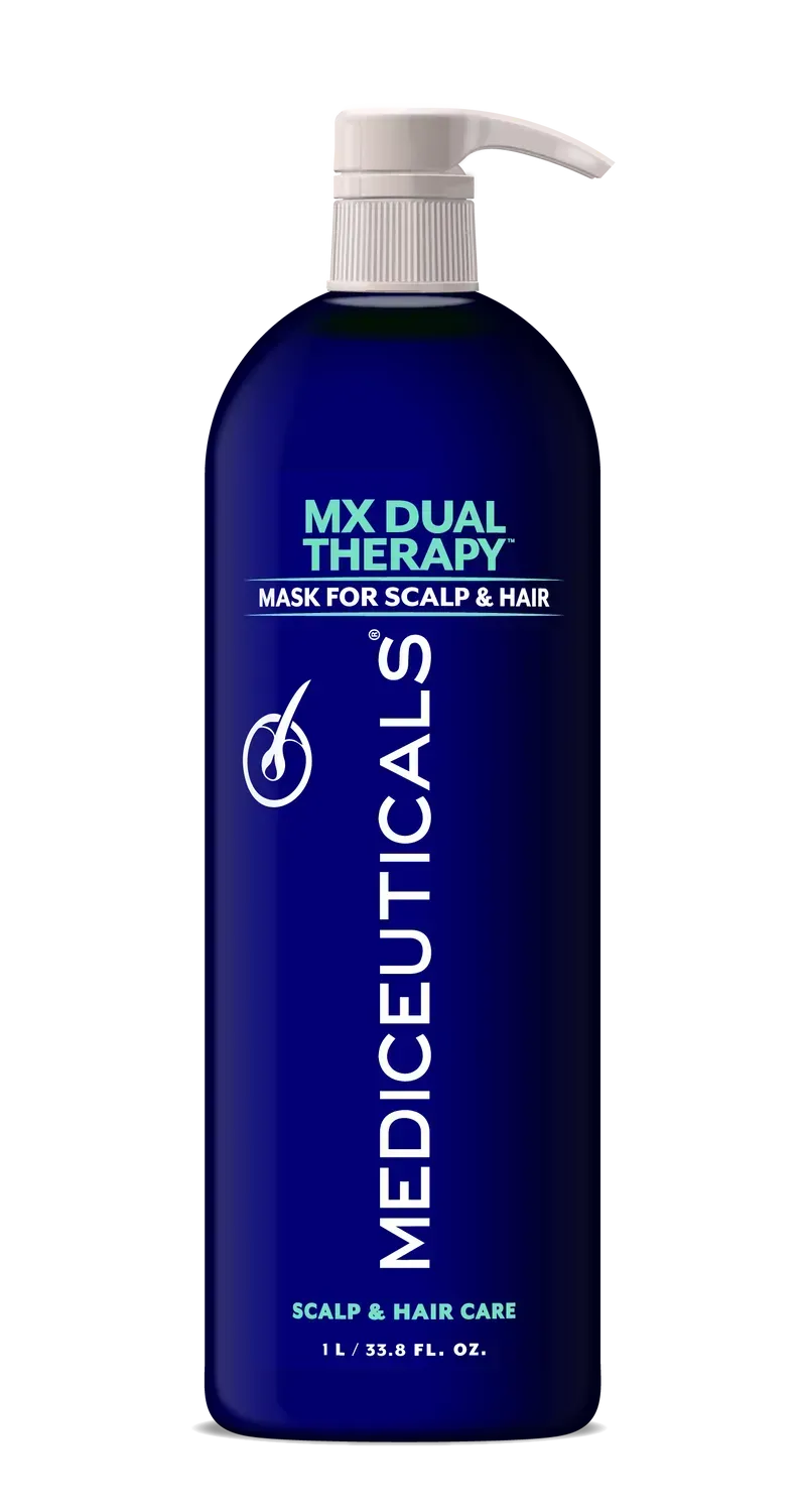 Восстанавливающая и антивозрастная маска для волос и кожи головы Mediceuticals MX Dual Therapy 1000 мл