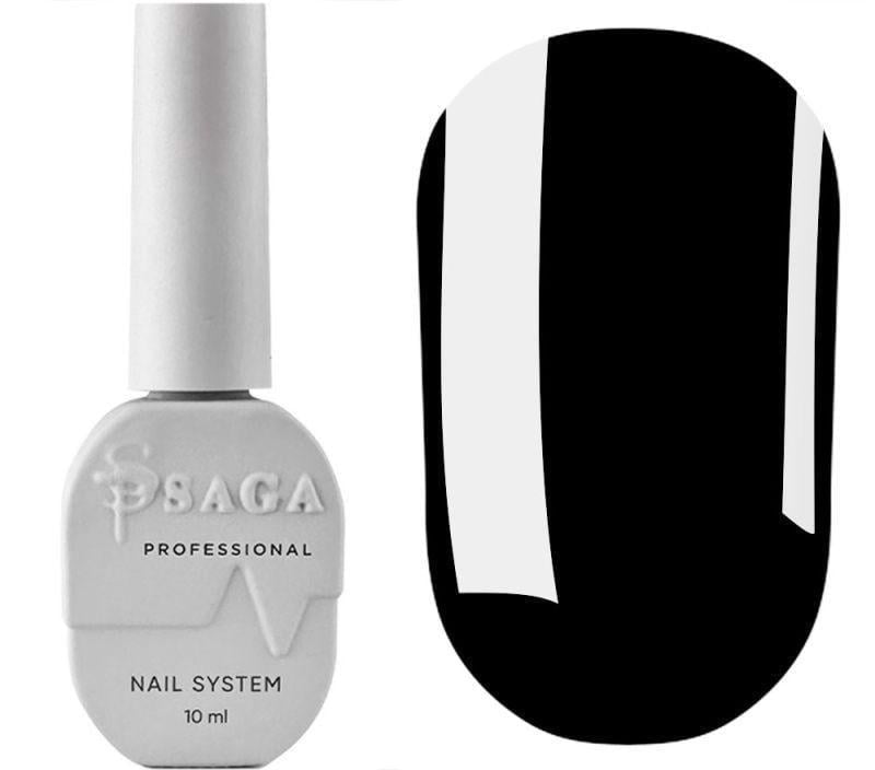 Топ цветной для гель-лака без липкого слоя Saga Top Black 10 мл