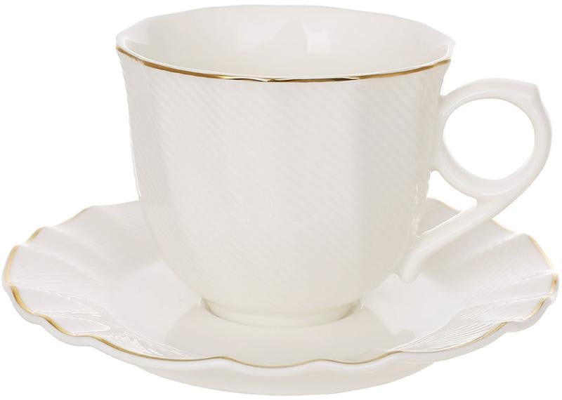 Кофейный сервиз White Orchid 6 чашек с блюдцами 90 мл