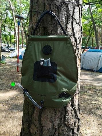 Душ туристичний із вбудованим термометром 20 л Темно-зелений - фото 13