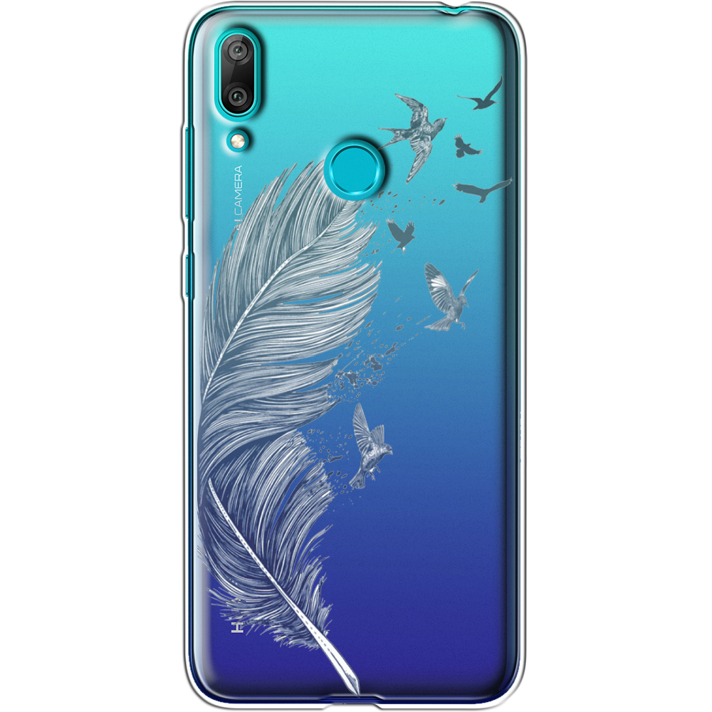 Чехол Boxface Huawei Y7 2019 Feather Прозрачный силикон (36044-cc38-36044)